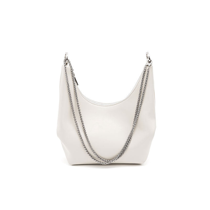 Leather Chain Shoulder Hobo Bag