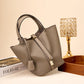 Women's Leather Double Strap Bucket Handbag