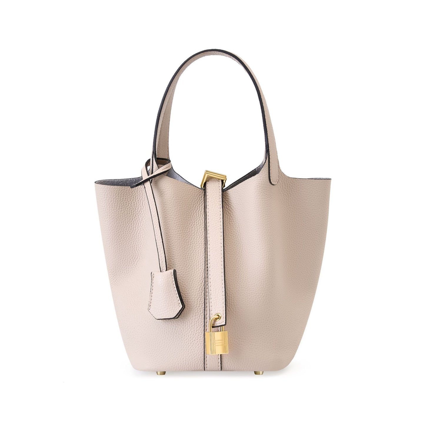 Women's Leather Double Strap Bucket Handbag