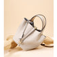 Women's Leather Double Strap Bucket Handbag