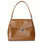 Leather Flap Retro Top Handle Shoulder Bag High Capacity