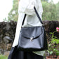 Leather Flap Retro Top Handle Shoulder Bag High Capacity