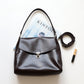 Leather Flap Retro Top Handle Shoulder Bag High Capacity