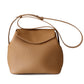 leather flap bucket bag shoulder bag