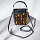 Leotard pattern trend retro handbag popular acrylic shoulder bucket bag