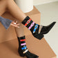 Multicolor Buckles Block Heel Cowgirl Boots Women Punk Ankle Booties