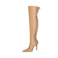 Nude Mesh Sports Style Spring Sexy Thigh High Boots Long Boots