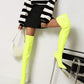 Yellow Patent Leather Pointed Toe Stiletto Heel Over-the-Knee Boots