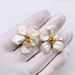 pearl flower earrings trend fashion earrings