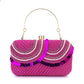 Pink Sequence Embroidery Beaded Party Bag Clutch Handbag