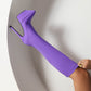 Purple Elastic Platform Knee High Boots Stiletto Heel Sock Boots