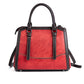 <tc>Red Flowers Embossed Leather Tote Handbags</tc>