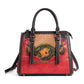 <tc>Red Flowers Embossed Leather Tote Handbags</tc>