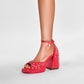 <tc>Red Pearl Open Toe Chunky Heels Ankle Strap Sandals</tc>