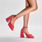 <tc>Red Pearl Open Toe Chunky Heels Ankle Strap Sandals</tc>