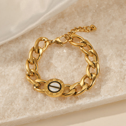 Retro Golden Chunky Chain Bracelet