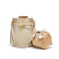 <tc>Coffee Brown Retro Leather Belt Shoulder Bucket Bags</tc>