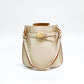 <tc>White Retro Leather Belt Shoulder Bucket Bags</tc>