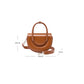 Retro Leather Half Moon Handbag Boss Shoulder Saddle Bag