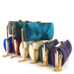 royal blue satin party clutch handbag