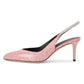 <tc>Ostrich Print High Heel Pumps Crystal Slingback Heels</tc>