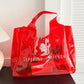 Trendy transparent bags Jelly bags Shoulder tote bags Beach bags