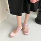 <tc>Pink Retro Silk Cross Strap Ballet Flat Shoes Mary Jane Shoes</tc>