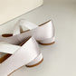 Gray Retro Silk Cross Strap Ballet Flat Shoes Mary Jane Shoes