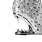 Silver Animal Tooth Design Rhinestone Pointed Toe Ankle Boots