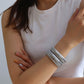 Silver fashion chic chunky bracelet