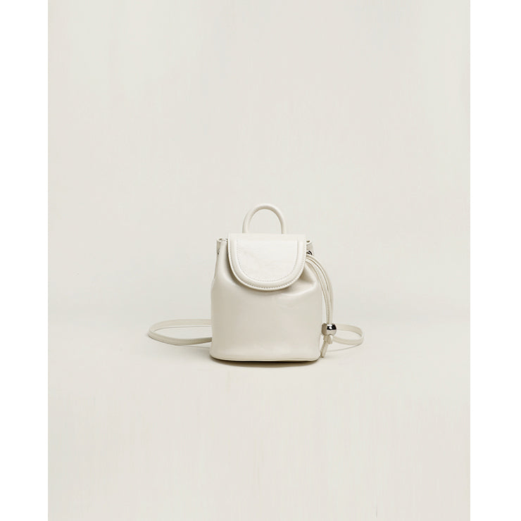 leather flap mini backpack