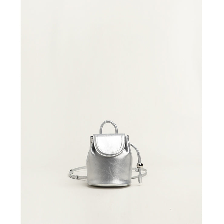 leather flap mini backpack