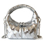 <tc>Silver Leather Woven Shoulder Mini Bag Crossbody Zipper Bags</tc>