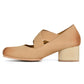 Square Toe Elastoplast Ballet Shoes Mary Jane Heel Retro Pumps