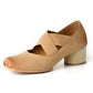 Square Toe Elastoplast Ballet Shoes Mary Jane Heel Retro Pumps