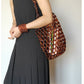 Street Style Tortoiseshell Beaded Shoulder Bag Tote