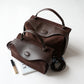 Suede Leather Zipper Handbag Shoulder Boston Bag