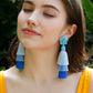 Summer Beach Trend Tassel Dangle Bohemian Earrings Beads Flower Earrings