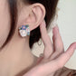 Sweet Retro Ceramic Magic Flower Stud Earrings