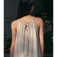 Tencel Hemp Tassel Hanging Neck Dress