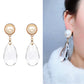 clear drop pendant earrings