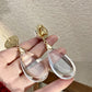 clear drop pendant earrings