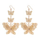 Trendy Hollow Out Butterfly Fashion Earrings