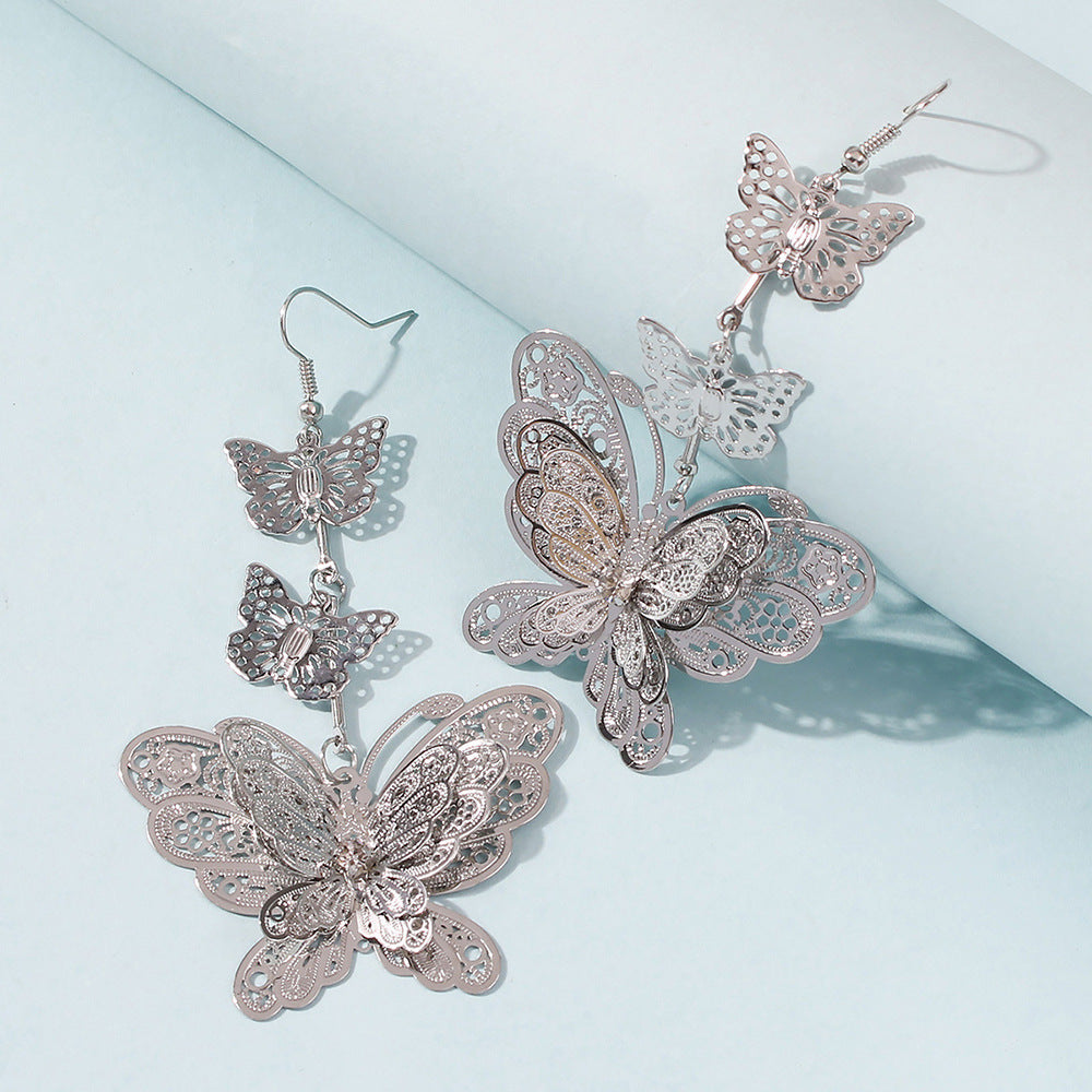 Trendy Hollow Out Butterfly Fashion Earrings