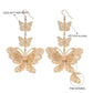 Trendy Hollow Out Butterfly Fashion Earrings