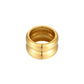 Trendy wide double layer simple women's ring titanium steel fashion jewelry