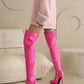 Pink Vegan Leather Stiletto Heel Over Zani Boots