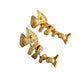 vintage gold fishbone earrings