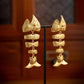 vintage gold fishbone earrings