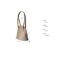 <tc>Women's Grey Leather Zipper Shell Shoulder Handbag</tc>